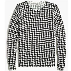 NWOT J. Crew Factory Houndstooth Teddie Sweater - Size L